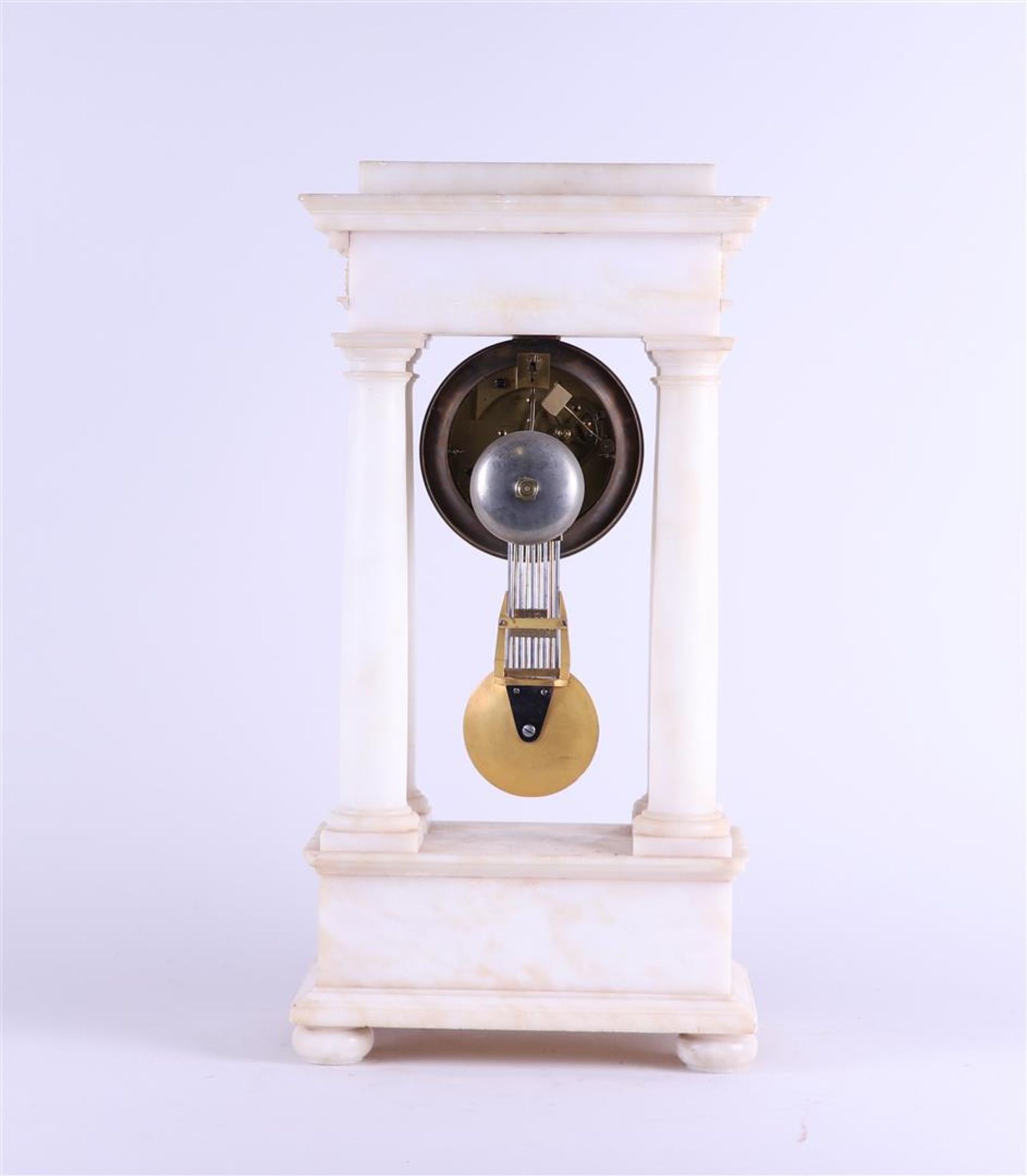 White marble column clock, address "Le Roy, Paris", France ca, 1850. - Bild 5 aus 5