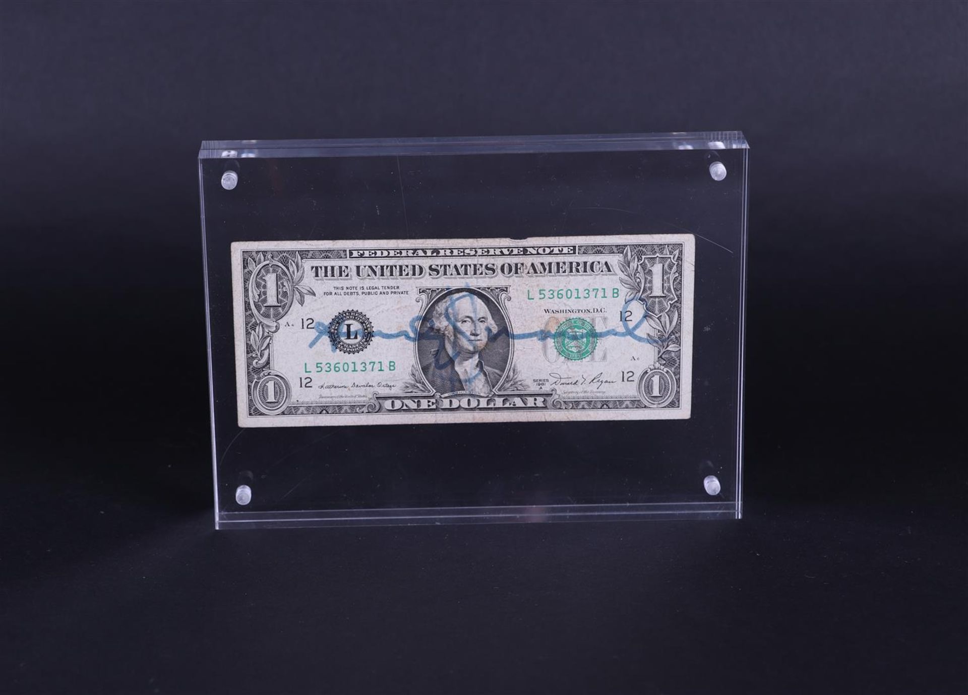 after Andy Warhol, Dollar Bill, series 1981.