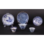 Lot of porcelain, (3) cups and (3) saucers. China, Yongzheng/Qianlong