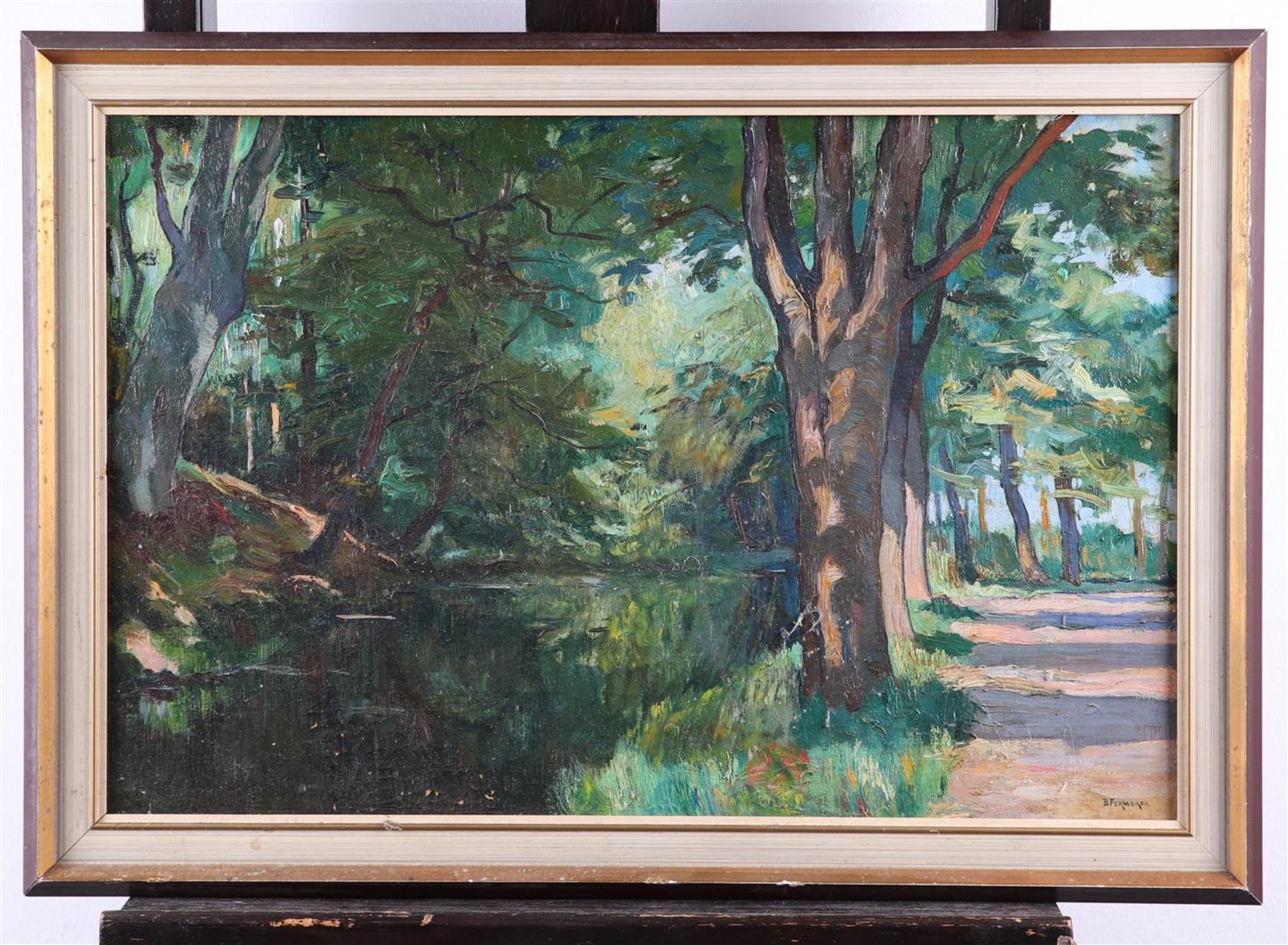 Barend Ferwerda (Amsterdam 1880 - 1958 Heelsum), Little river in Oosterbeek, signed (bottom right) - Image 2 of 4