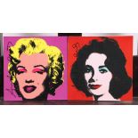 Andy Warhol (Pittsburgh, , 1928 - 1987 New York ),(after), Marilyn Invitation & Liz Invitation(2x)