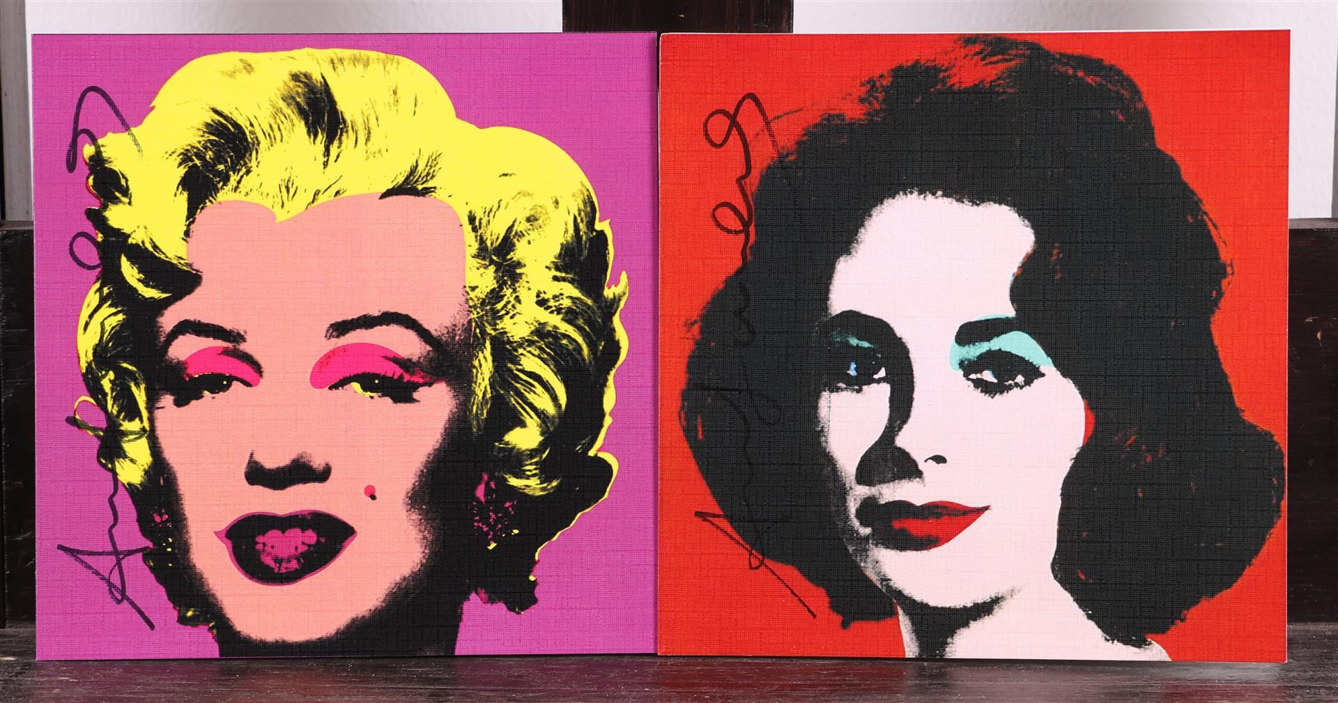 Andy Warhol (Pittsburgh, , 1928 - 1987 New York ),(after), Marilyn Invitation & Liz Invitation(2x)