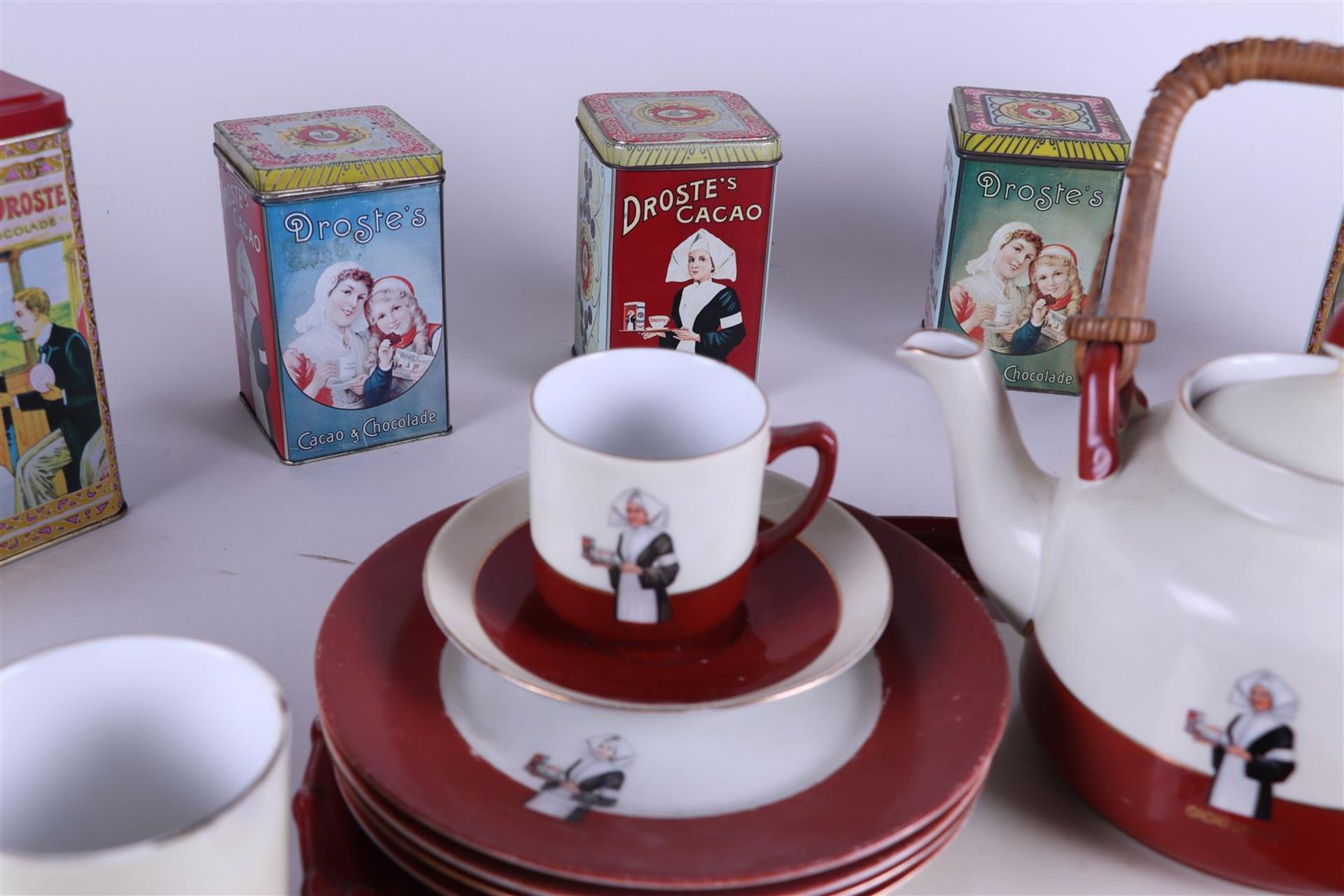 A Droste Cocoa service 1920/1930.  Together with a  few Droste tins. - Image 3 of 3