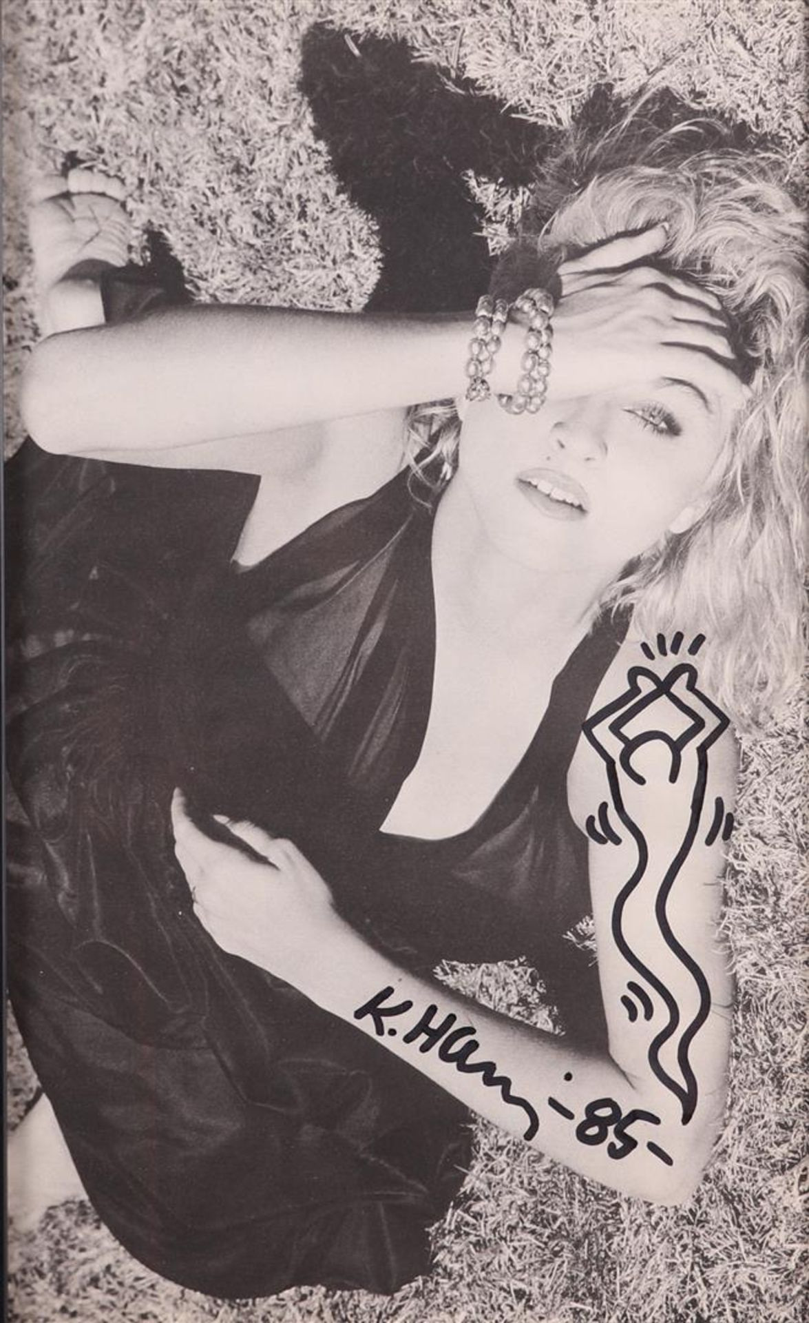 Keith Haring (Reading  1958 - 1990 New York), (after), magazine page with photo of Madonna, 