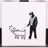 Banksy (b.: 1974) (after) -Apes on control / Incognito/ Barking, Serigraphy on both sides of vinyl