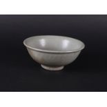 An unprocessed green/grey Celadon bowl. China Early Ming, period.