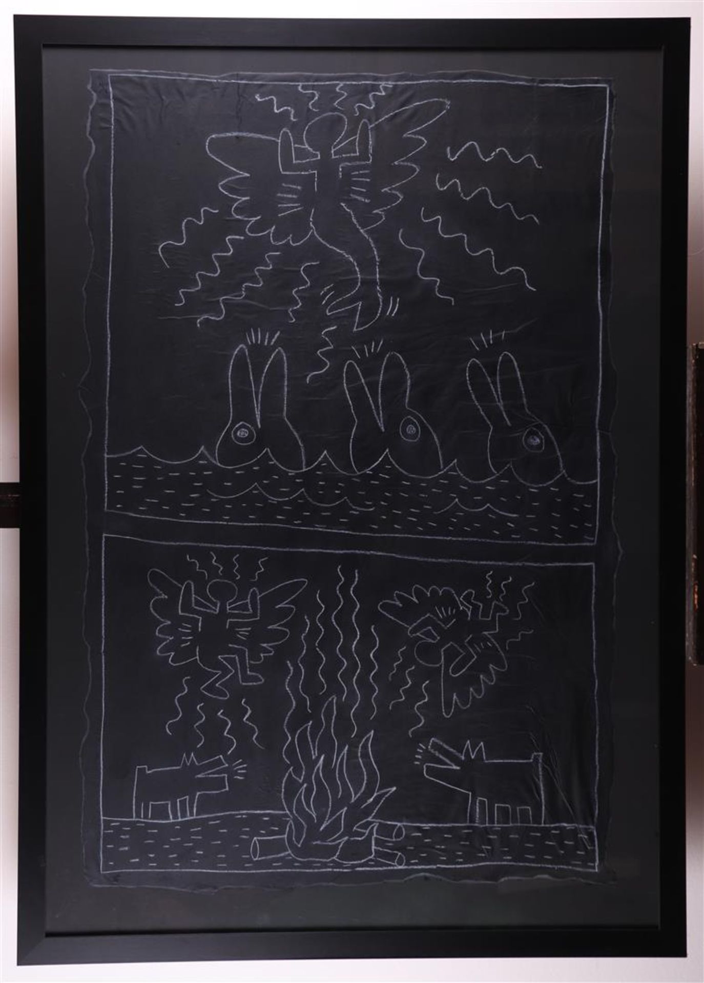 Keith Haring (Reading Pennsylvania 1958 - 1990 New York), (after), Subway Drawing, Untitled, - Bild 2 aus 6