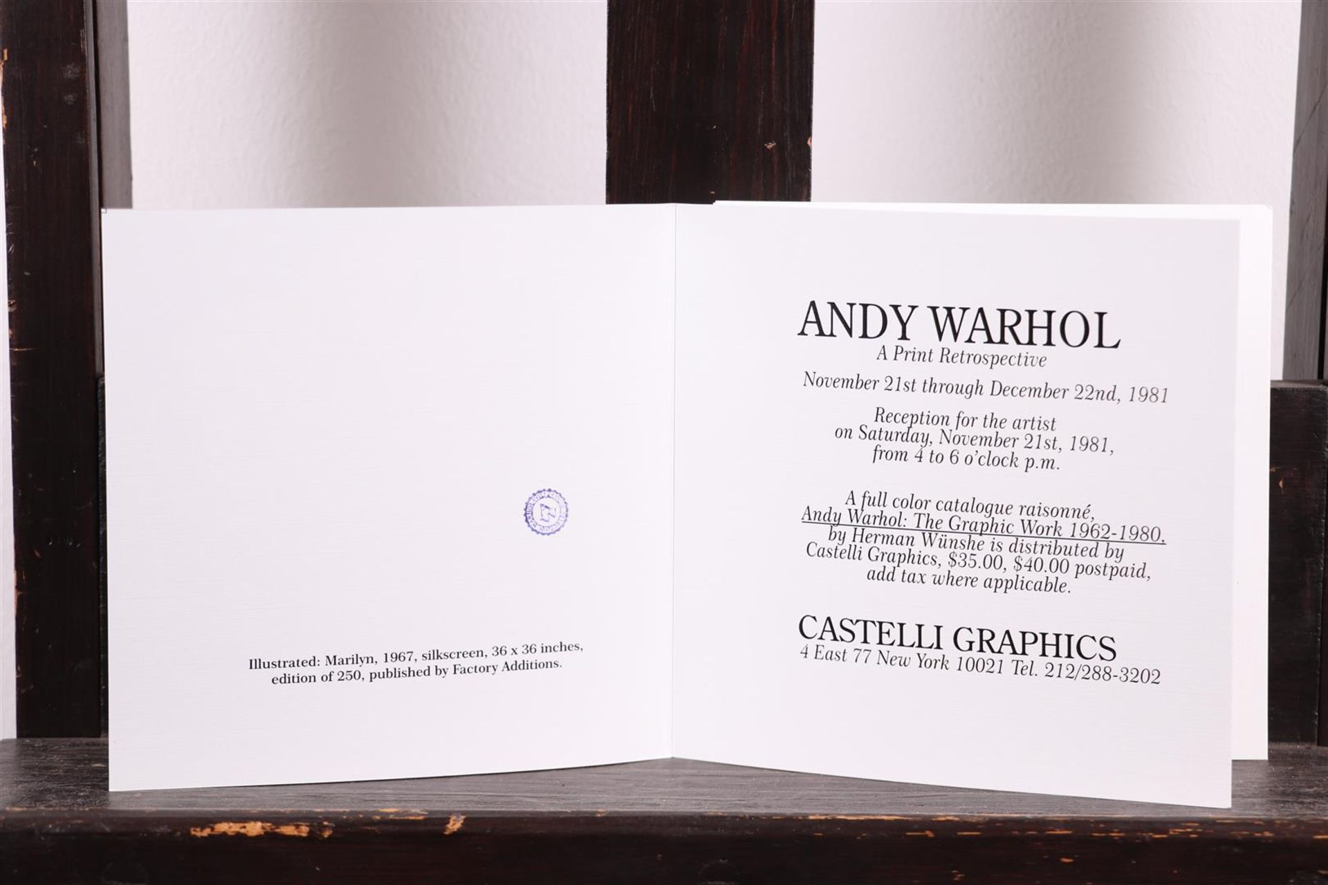 Andy Warhol (Pittsburgh, , 1928 - 1987 New York ),(after), Marilyn Invitation (2x)  - Bild 3 aus 4