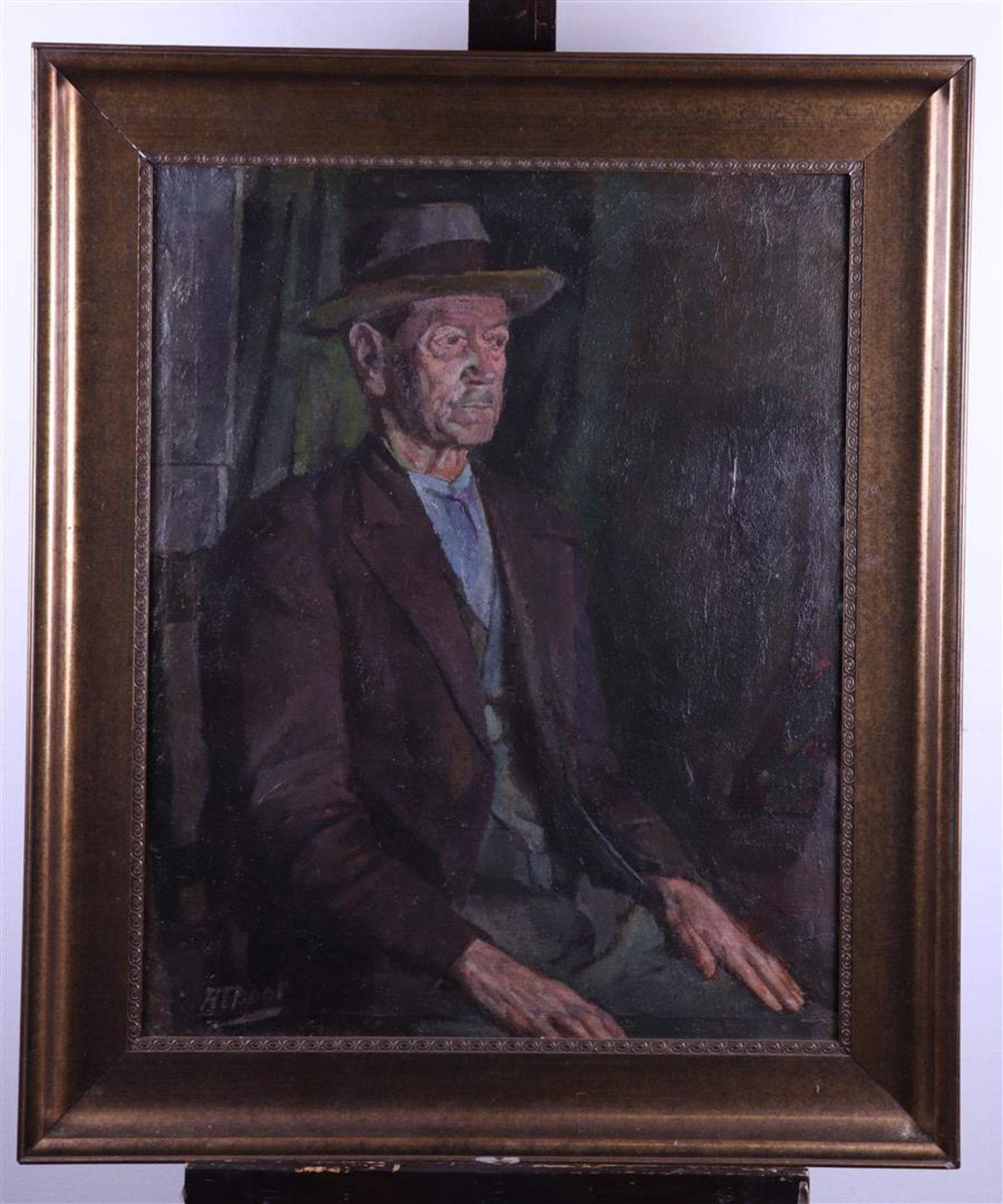 Henri Frédéric Boot (Maastricht 1877 - 1963 Haarlem), Portrait of a man with a hat - Bild 2 aus 4