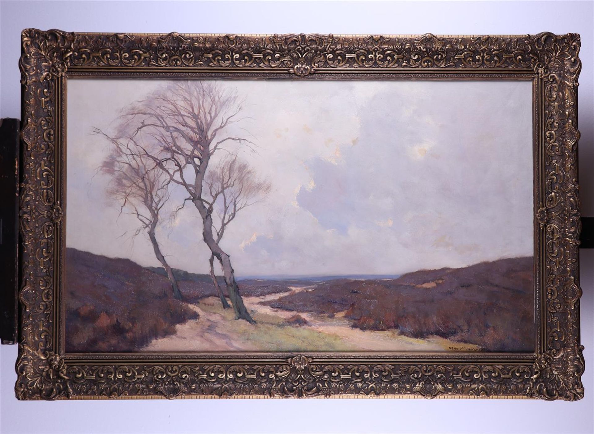 Xeno Munninghoff (Deventer , 1873 - 1944 Deventer), Heathland in Autumn, ca. 1940 - Image 2 of 5