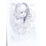 Salvador Dali, Portrait of Velasquez, signed in pencil (bottom left), and numbered XVIII/C. .