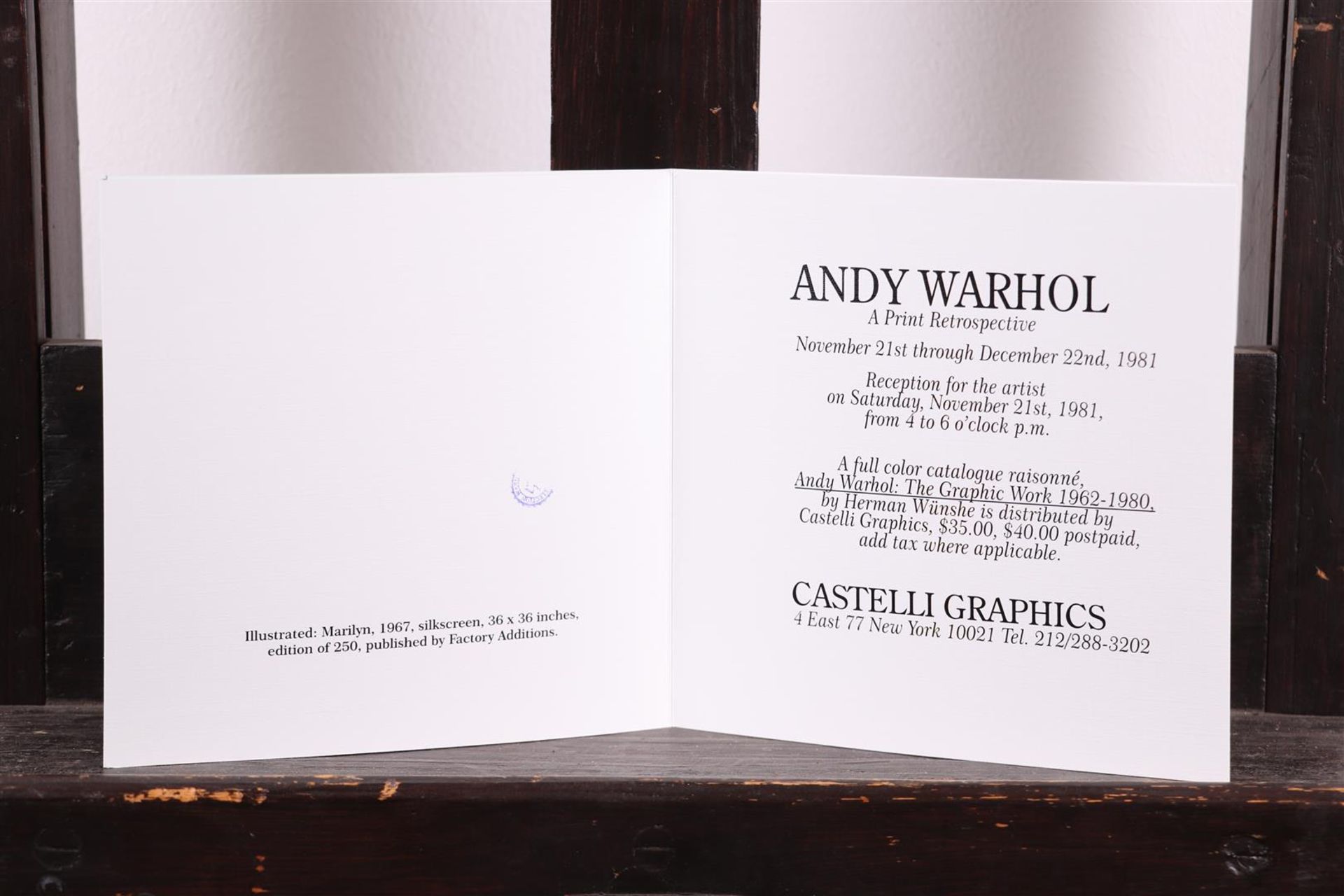 Andy Warhol (Pittsburgh, , 1928 - 1987 New York ),(after), Marilyn Invitation (2x)  - Bild 4 aus 4