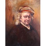 After Rembrandt Harmensz. van Rijn, Last self-portrait, oil on canvas. After the original from 1669