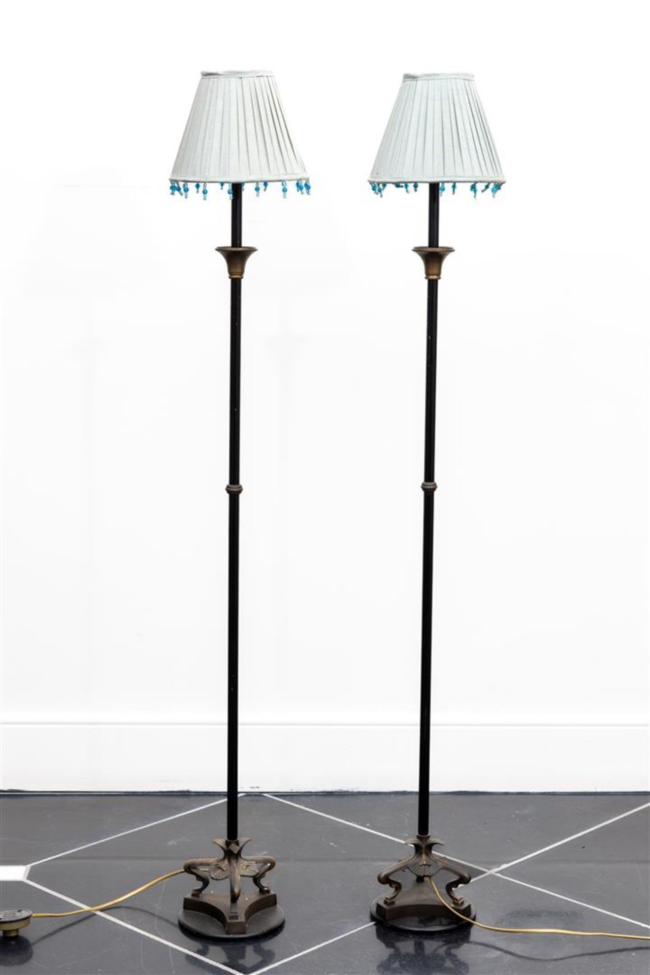 A set of floor lamps in Louis Philippe style, 20th century.