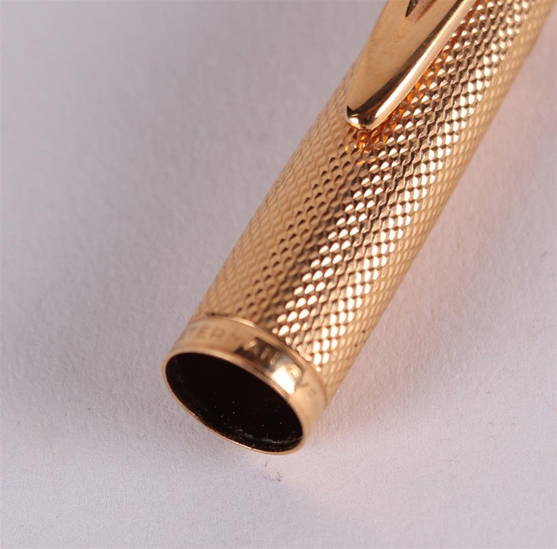 A gold-plated pen set in leather case Waterman. Marked in the edge. - Image 4 of 4