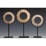 A lot consisting of (3) Ban Chiang bracelets, 2500 - 1000 BC.