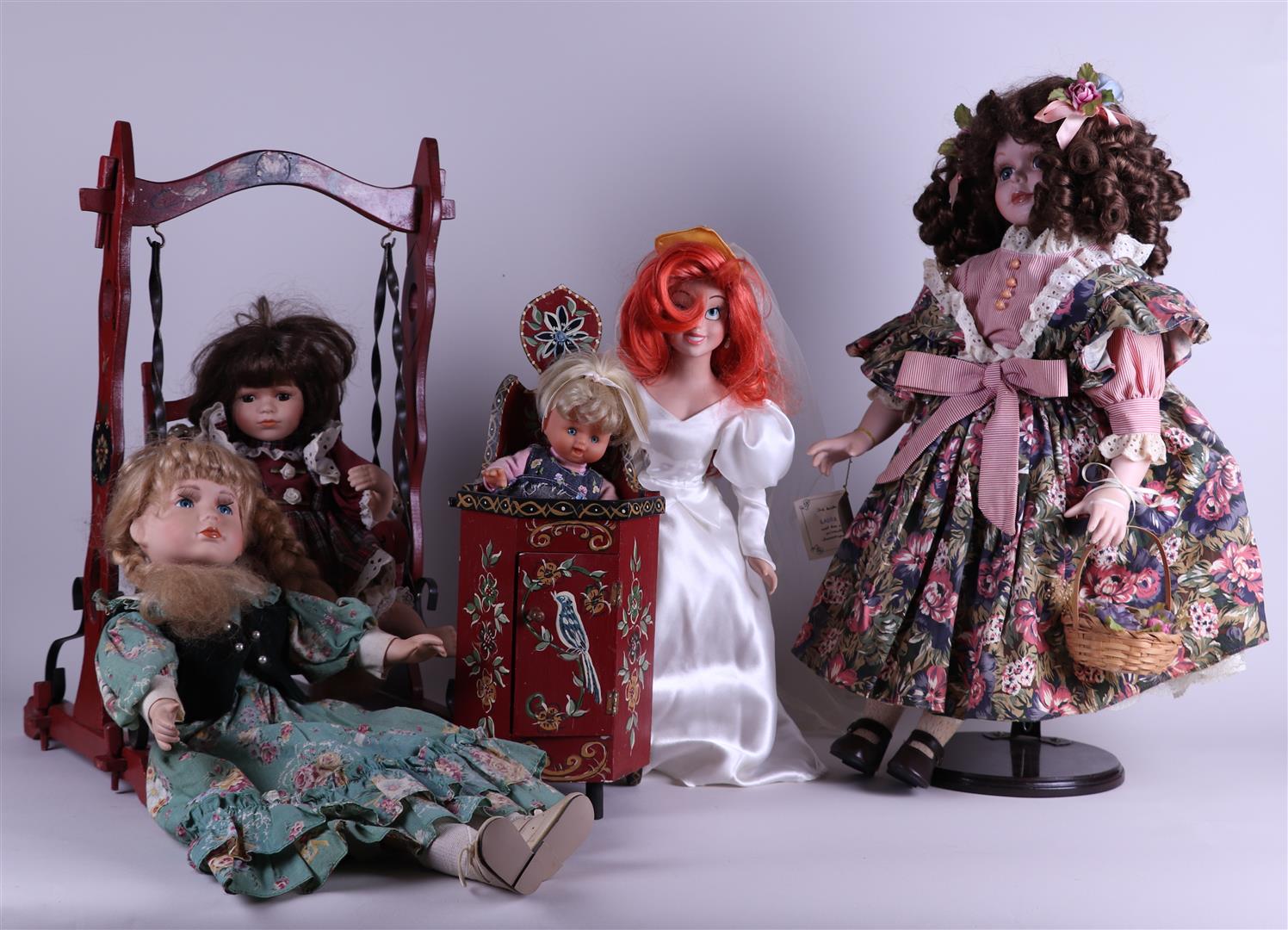 A collection of dolls.