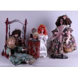 A collection of dolls.