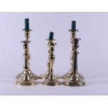 A lot consisting of (6) 19th century candlesticks. Of which two sets and two loose candlesticks.