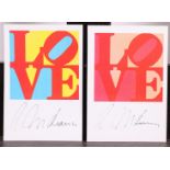 Robert Indiana (New Casttle, Ind. 1928 - 2018 Vinalhaven, Maine, USA) (after), Two postcards,