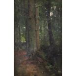 "Cornelis" Marinus Kuypers (Rijswijk 1896 - 1981 The Hague), Beech trees along a forest stream,