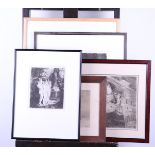 A lot consisting of (4) various etchings, including WB Tholen, Frans Lebret, Th. Velthoen