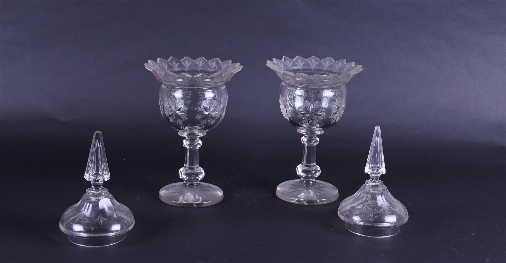 A pair of cut glass ginger slices, ca. 1900. - Bild 2 aus 3