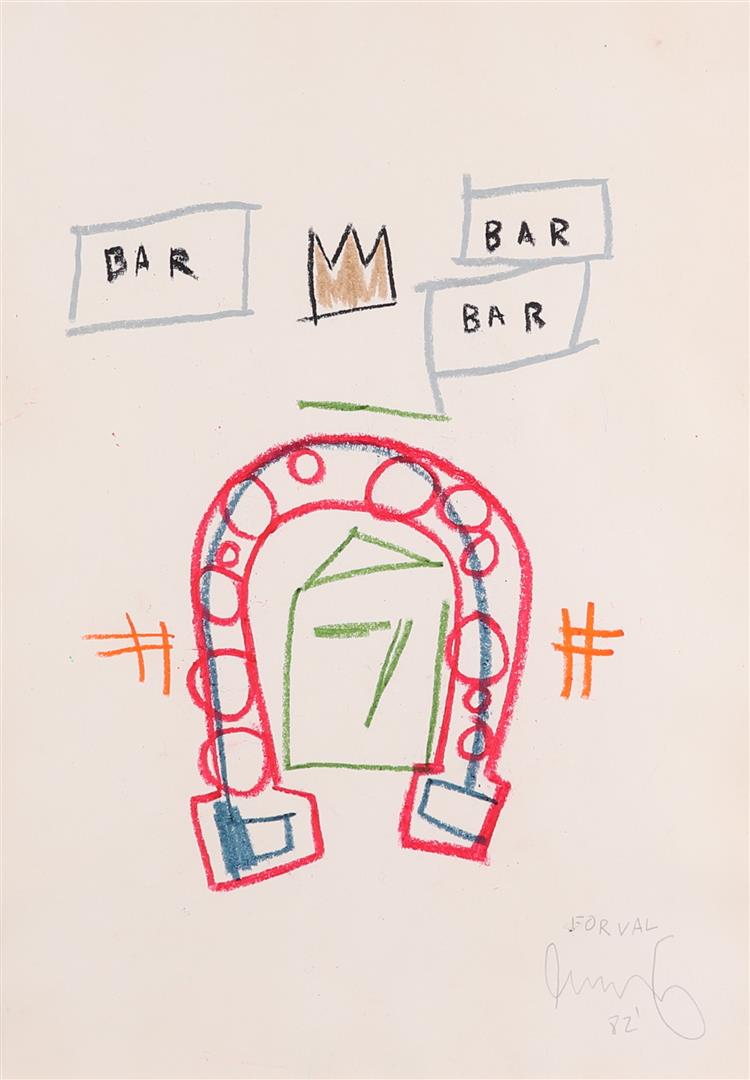 Jean-Michel Basquiat (New York, 1960 - 1988) (after), Untitled; BAR BAR BAR, 
