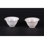 Two porcelain Blanc de Chine bowls; origin Vung Tau Cargo (sea finds auctioned at Christies 1992).