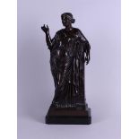 A bronze sculpture of a classical beauty personifying the muse. Possibly Clio. 19th century casting