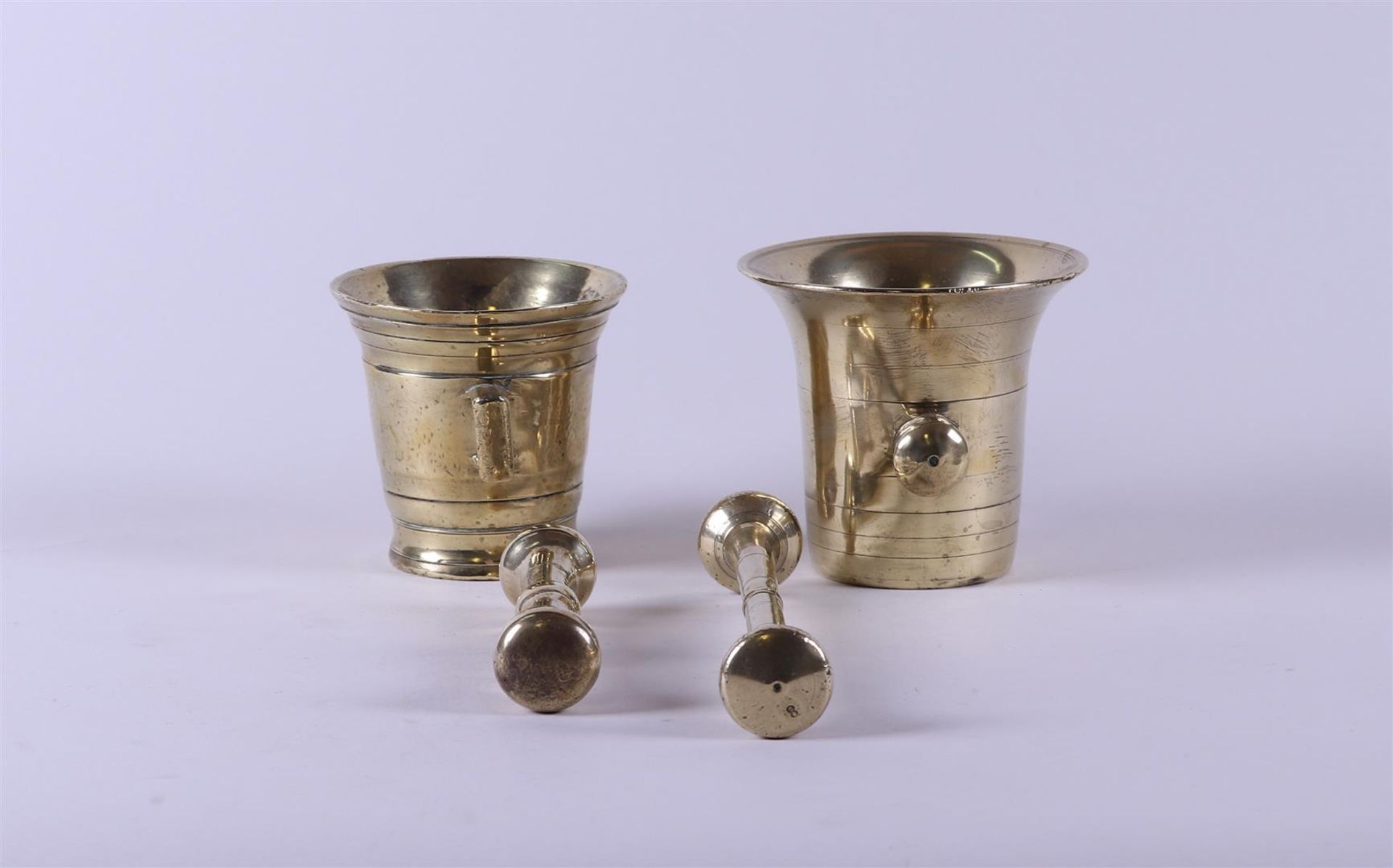 A lot comprising (2) bronze mortars. The  smaller 18th Century; the larger 19th century. - Image 2 of 2
