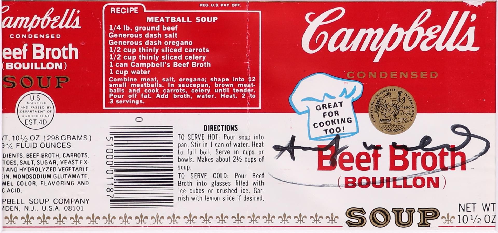 Andy Warhol (Pittsburg 1928 - 1987 New York), (after), Soup can label,