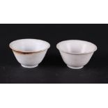 Two porcelain Blanc de Chine bowls; origin Vung Tau Cargo