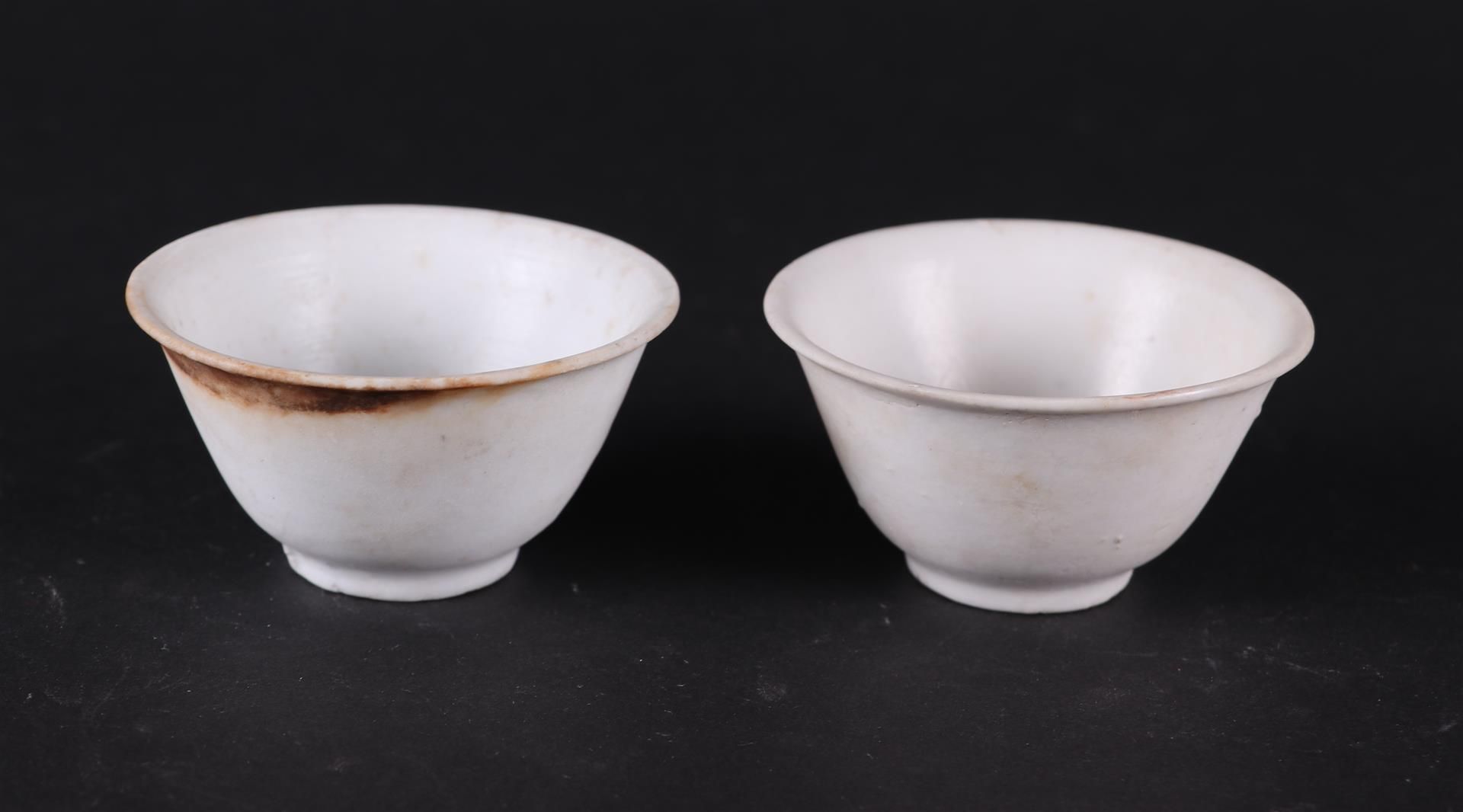 Two porcelain Blanc de Chine bowls; origin Vung Tau Cargo 