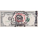 Keith Haring (Reading 1958 - 1990 New York), (after), Five Dollar Bill, "Crawling Baby",