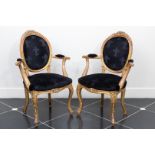 A lot consisting of two Louis XV style chairs