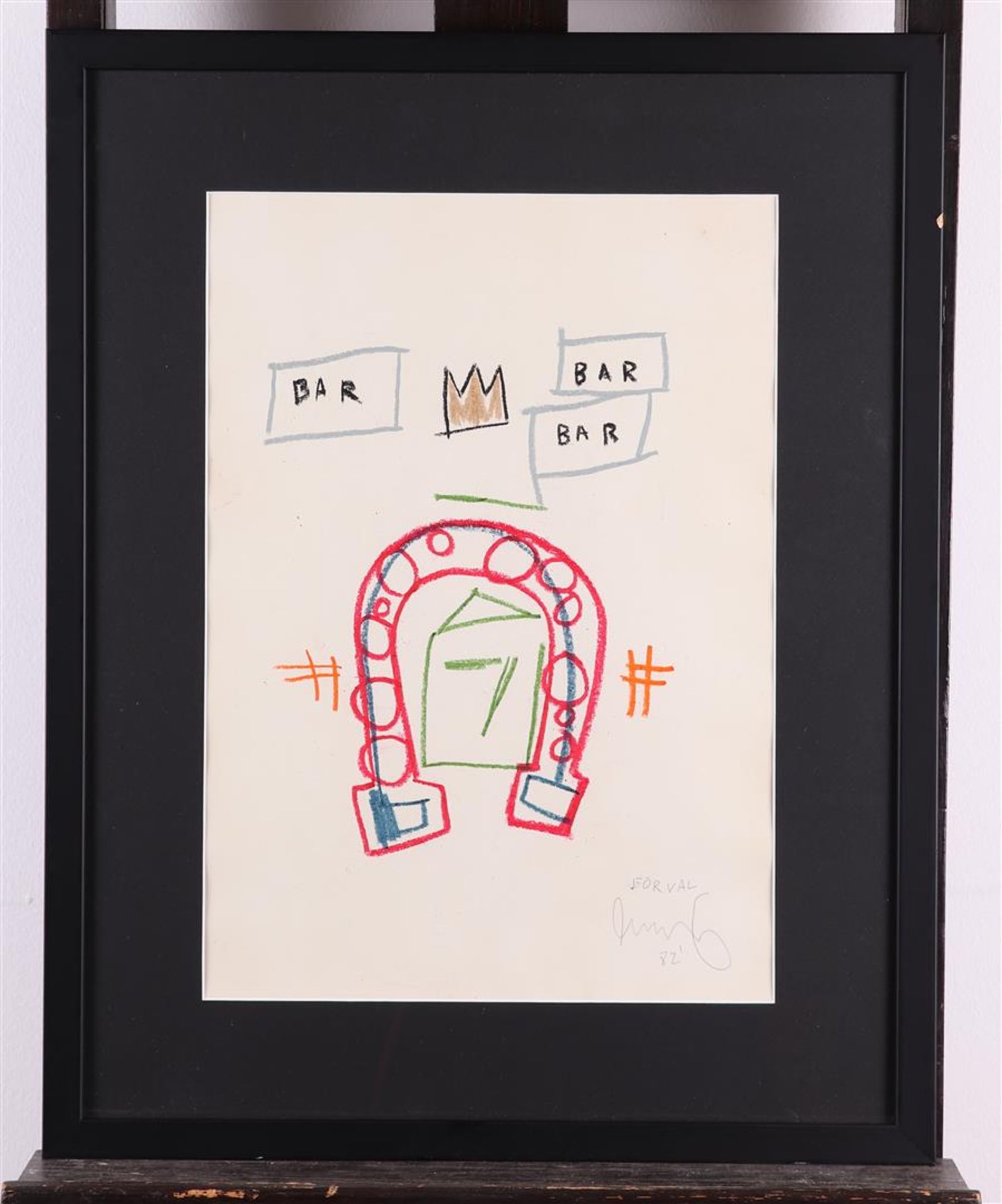 Jean-Michel Basquiat (New York, 1960 - 1988) (after), Untitled; BAR BAR BAR,  - Image 2 of 4