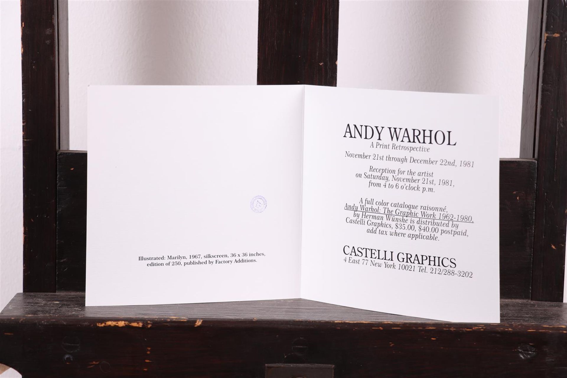 Andy Warhol (Pittsburgh, , 1928 - 1987 New York ),(after), Marilyn Invitation (2x)  - Bild 3 aus 6