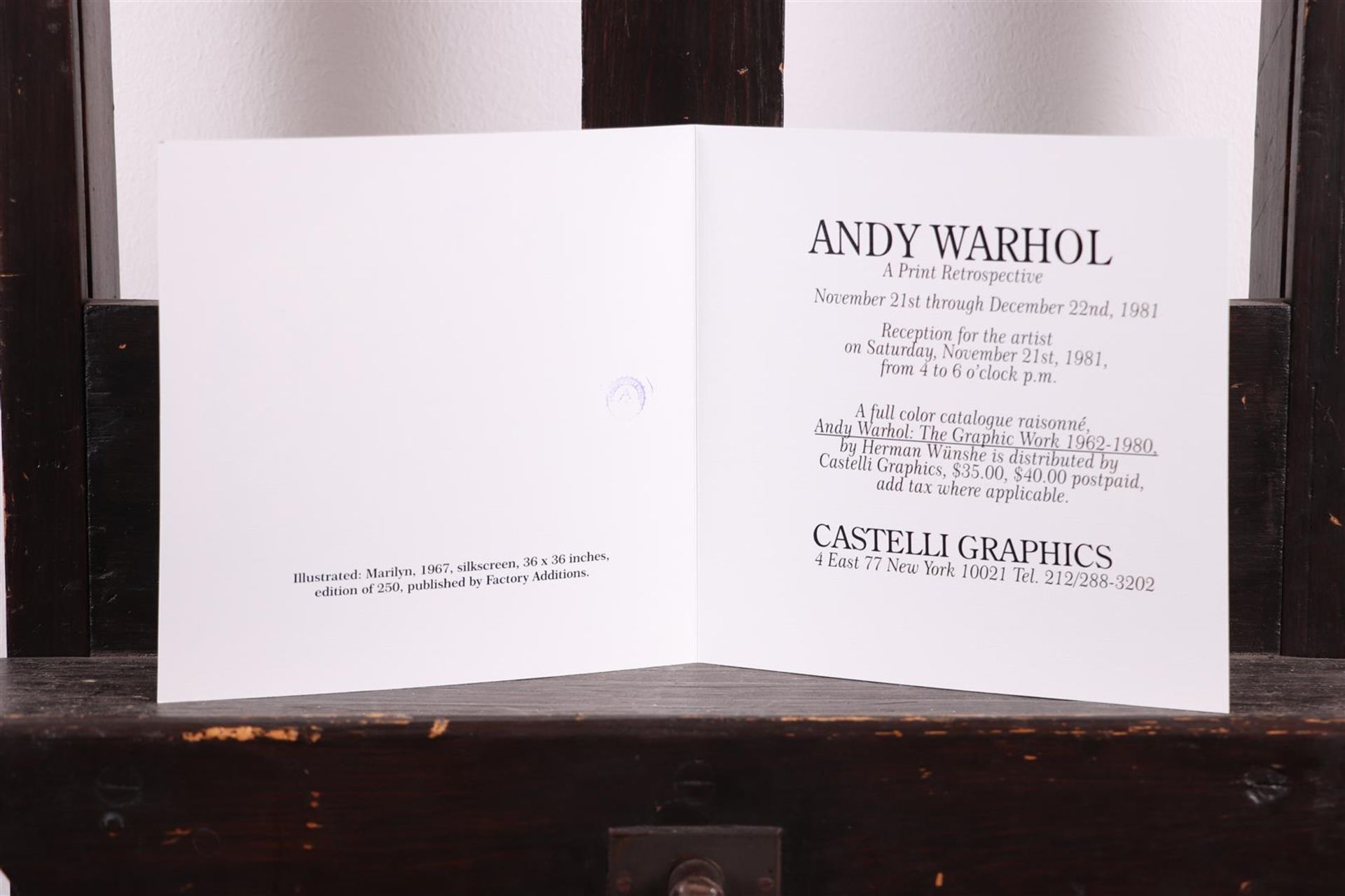 Andy Warhol (Pittsburgh, , 1928 - 1987 New York ),(after), Marilyn Invitation & Liz Invitation(2x) - Image 2 of 5