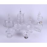 A large lot of antique glass and crystal including a bowl coupe.