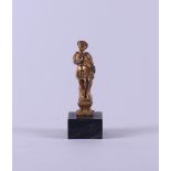 A French patinated bronze desk ornament depicting a Roman emperor.
