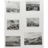 A lot of (6) various lithographs, including the battle of Mont-Thabor, 19th century.