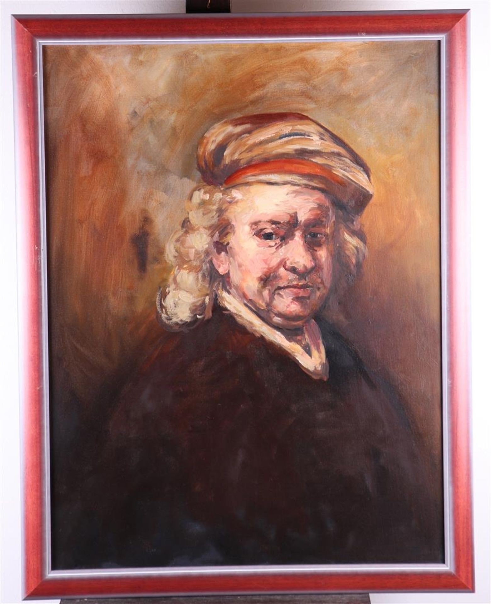 After Rembrandt Harmensz. van Rijn, Last self-portrait, oil on canvas. After the original from 1669, - Image 2 of 3
