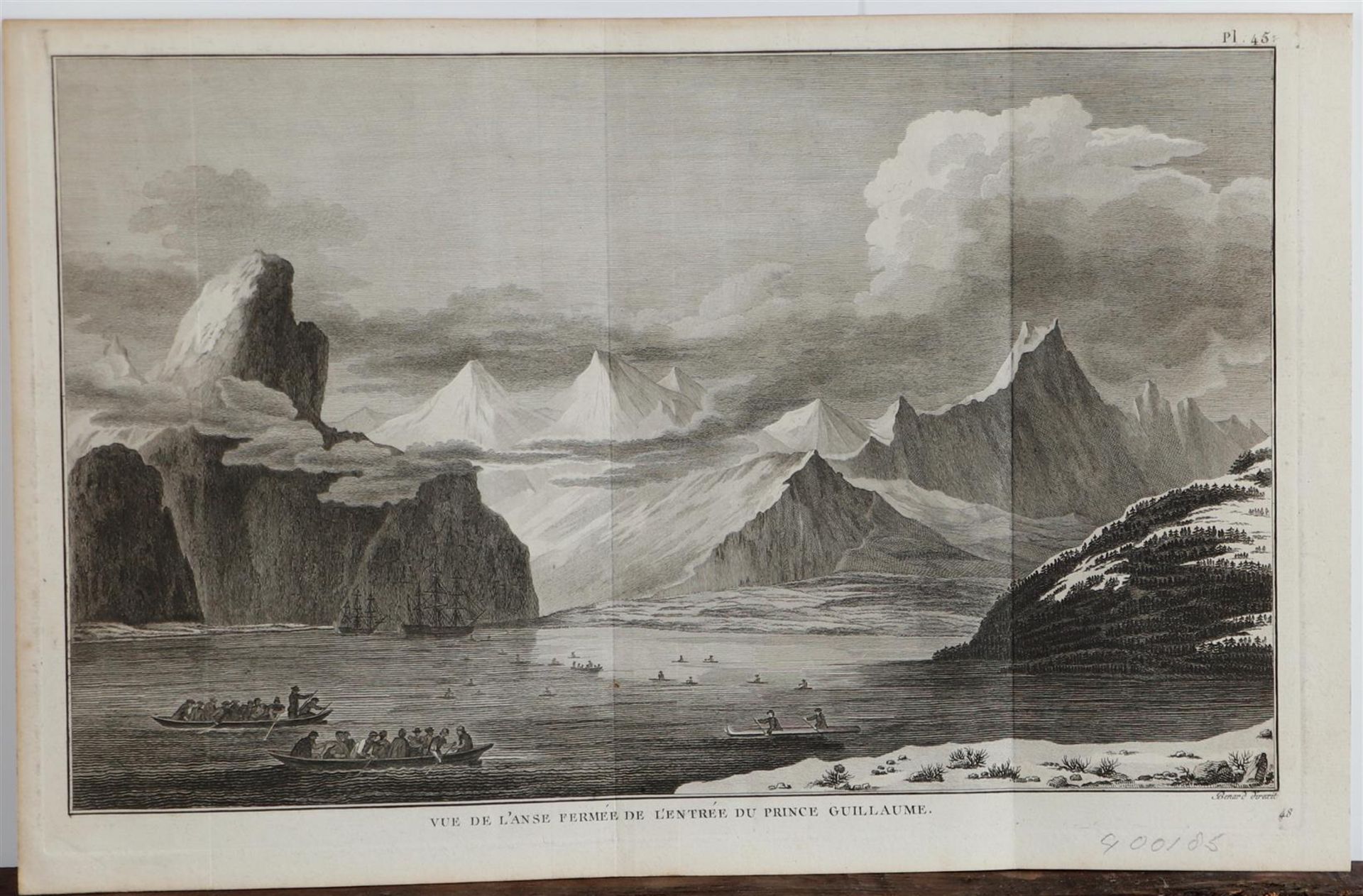 A lot consisting of (3) various engravings with topographical landscapes (James Cook), 18th century. - Image 3 of 4