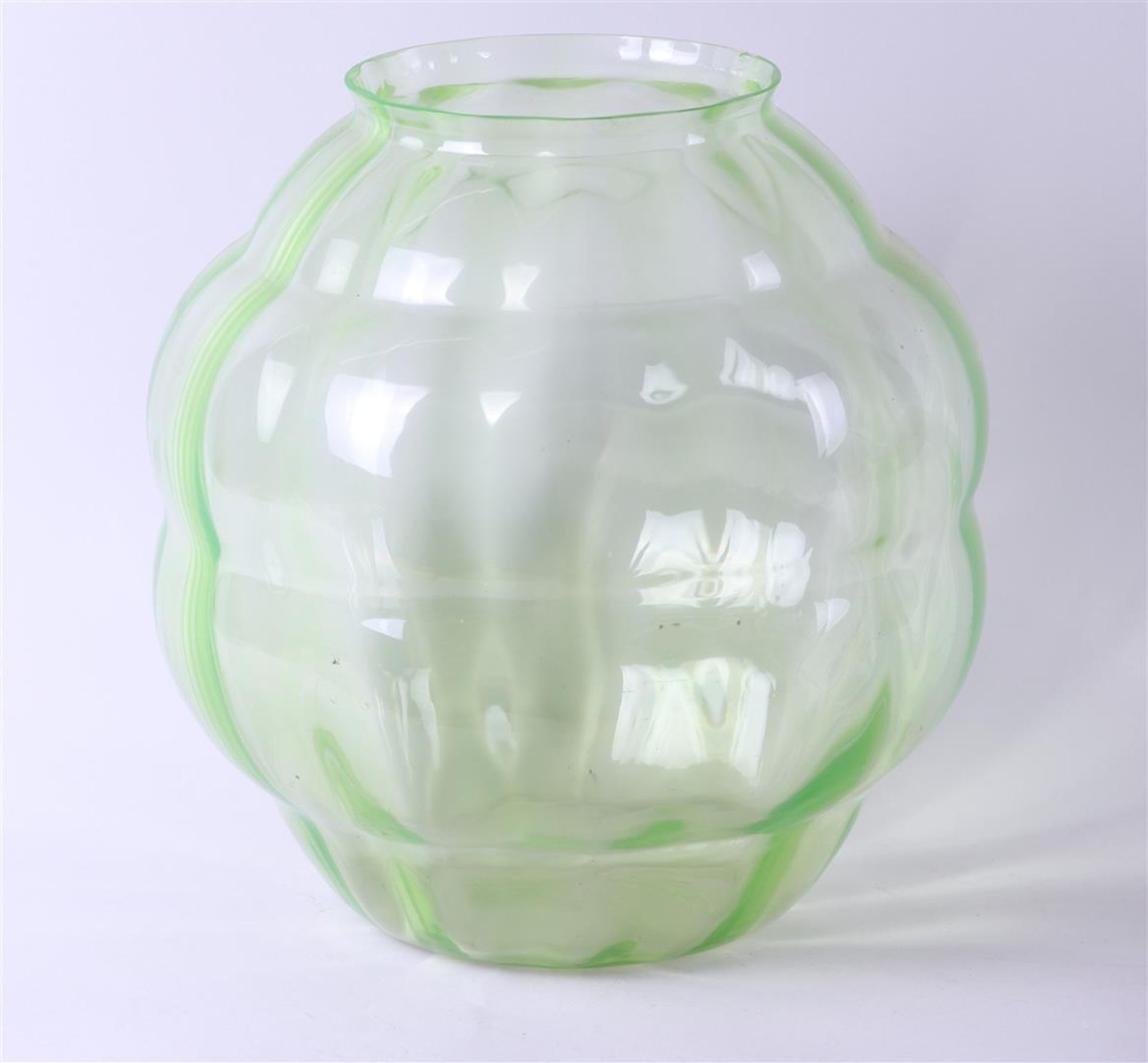 Large Anna Green Glass "Flora" Vase (A.D. Copier Design) - Image 2 of 4