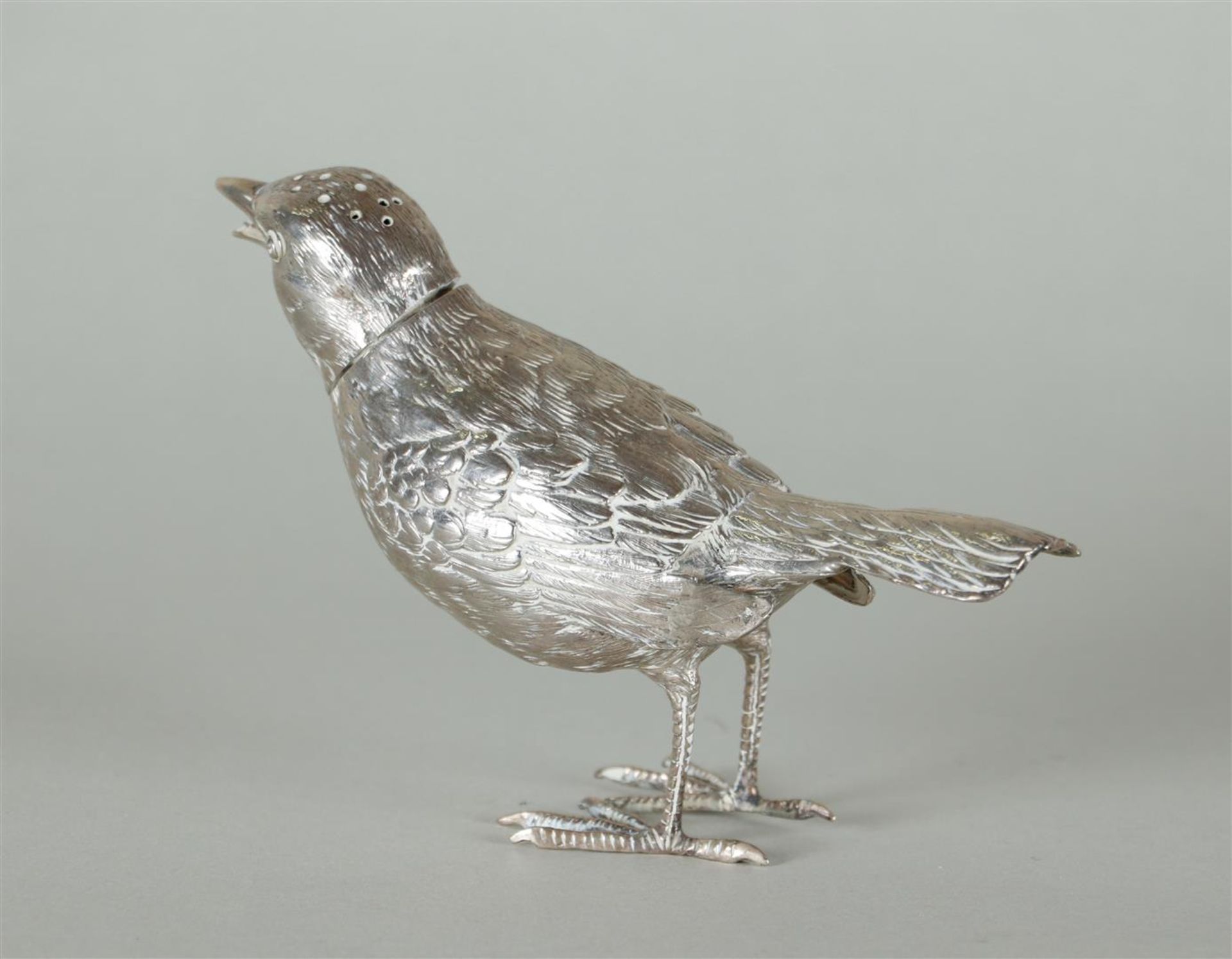 Silver table piece / spreader in the shape of a thrush - Image 4 of 7