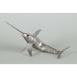 Silver Swordfish 925/1000, Spain, mid 20th century