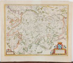 Joan Blaeu (1596-1673), A map of Burgundy - Burgundia Ducatus, Amsterdam, 1662.
