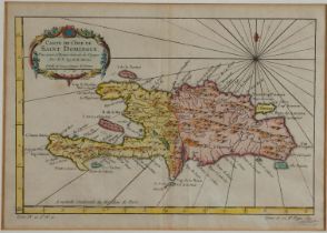Rigobert Bonne (1727-1794); Nicolas Bellin (1703- 1772) - A map of Guadeloupe