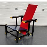 Replica Rietveld Chair (Red Blue Chair, 20th Century)